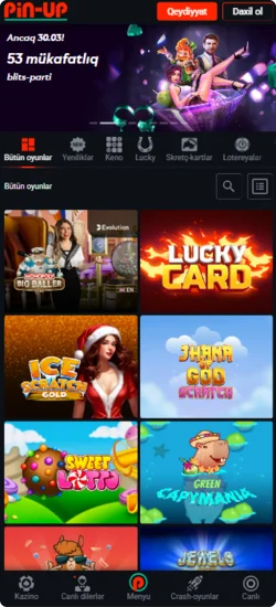 Pin Up Casino ən son versiya