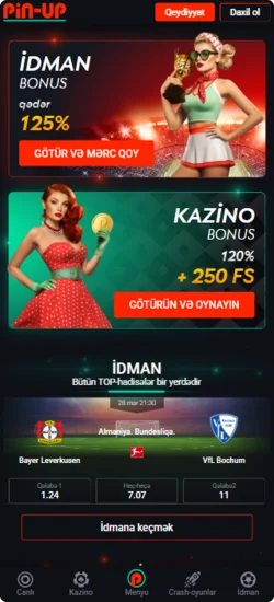 Pin Up ən son versiyanı yüklə
